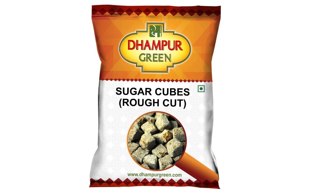 Dhampur Green Sugar Cubes (Rough Cut)    Pack  350 grams
